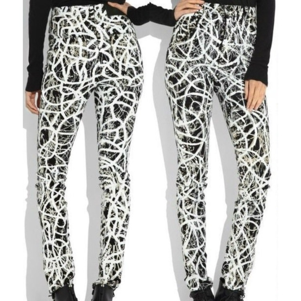 J BRAND/PROENZA SCHOULER Painted Jeans Sz 28(US 4)